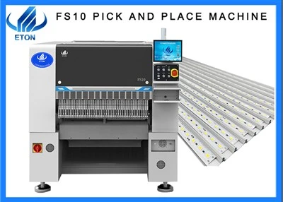 Economic SMT Xaiv Thiab Muab Tshuab 10 Lub Taub Hau Tsis Siv Neeg PCB Ntau Lawm FS10